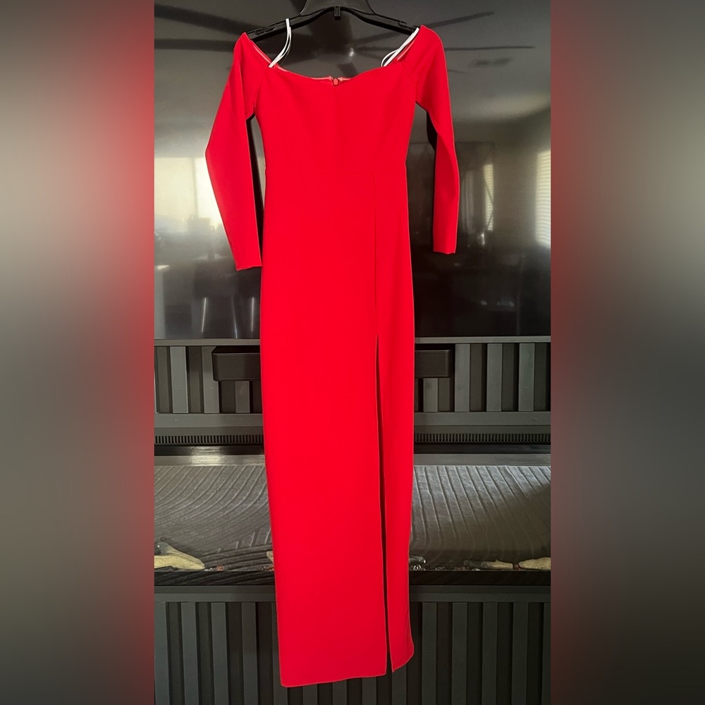 Lulu's Vibrant Red Long Sleeve Dress